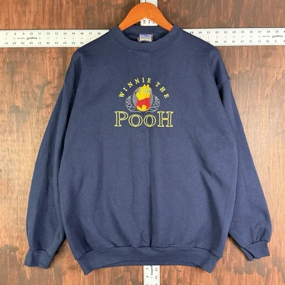 Disney Winnie the Pooh Embroidered Sweatshirt Made In USA Adult Medium Catalog - Picture 1 of 7